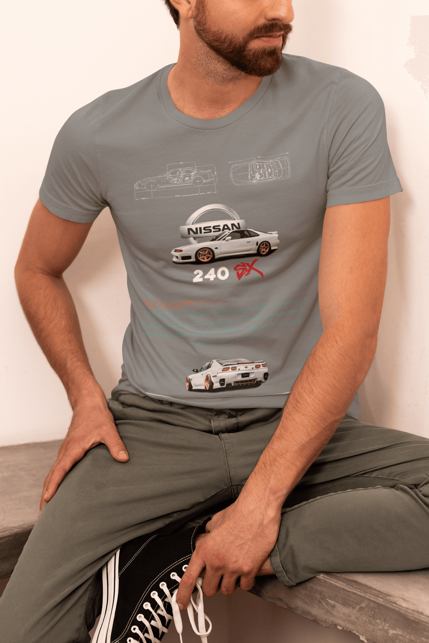 Nissan 240SX S13 Graphic T-Shirt — JDM Blueprint Drift Style