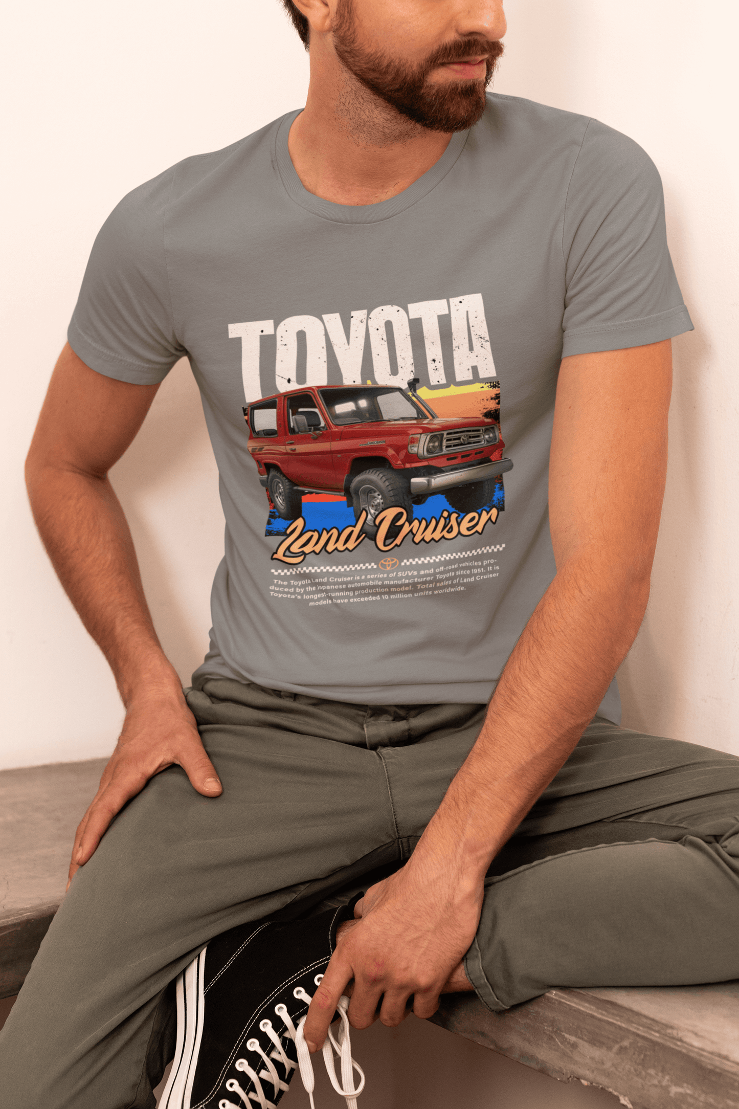 Toyota Land Cruiser Graphic T-Shirt — Retro Off-Road Poster