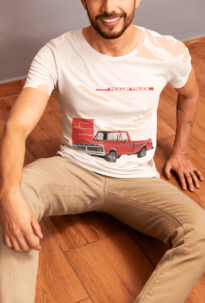 Ford Mustang RTR “Hoonicorn” 1965 Graphic T-Shirt — Photo & Line Sketch