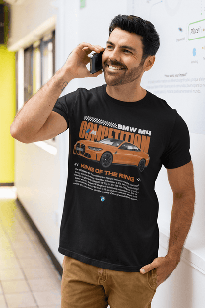 BMW M4 Competition Custom Graphic Tee - Personalized G82 Performance Blueprint Shirt