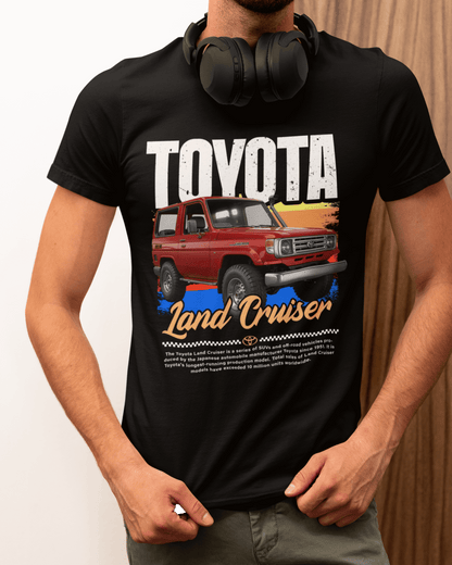 Toyota Land Cruiser Graphic T-Shirt — Retro Off-Road Poster