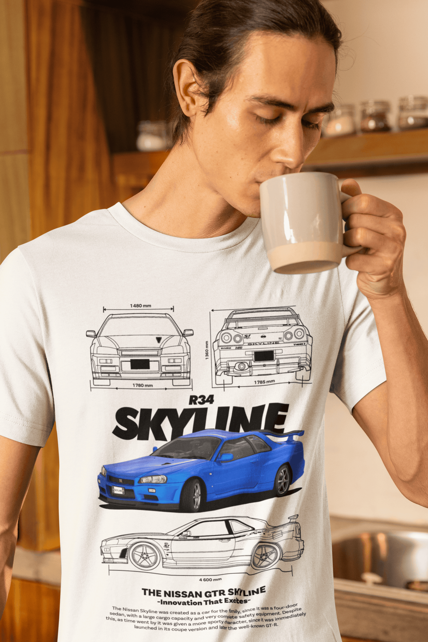 Nissan Skyline R34 GT-R Graphic T-Shirt — Blueprint JDM Legend