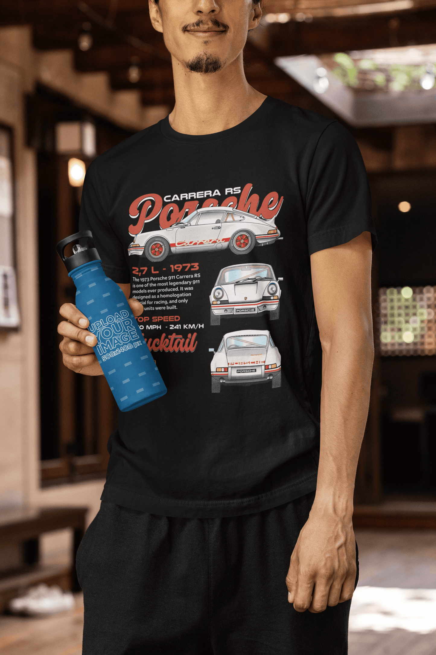 Porsche 911 Carrera RS 2.7 (1973) Graphic T-Shirt — Vintage Ad Style