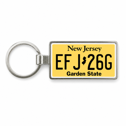 New Jersey EFJ 26G license plate keychain white_bg