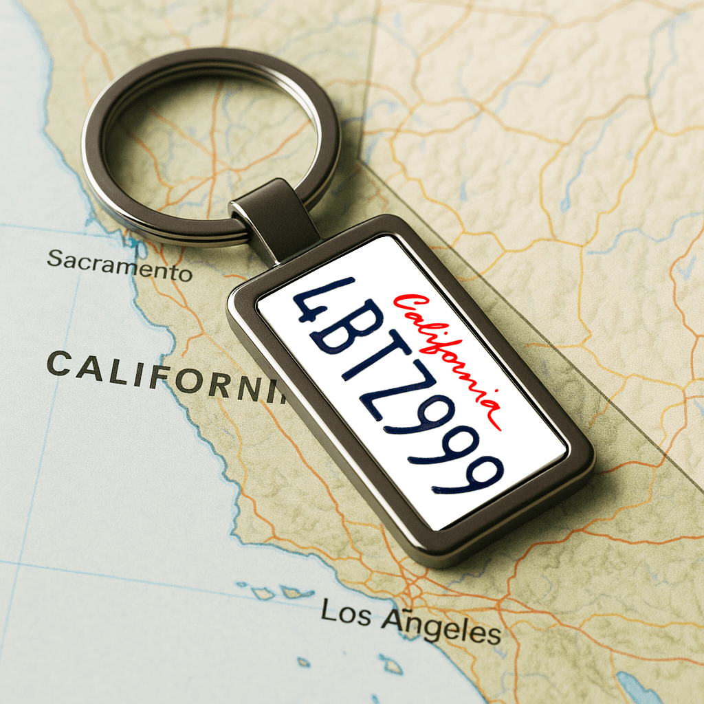 California License Plate Keychain – Personalized Custom Car Tag Gift ...