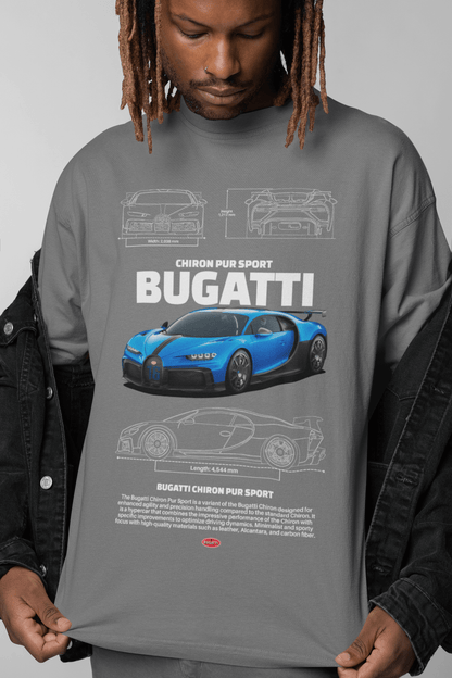 Bugatti Chiron Pur Sport Custom Graphic Tee - Personalized Apex Predator Technical Shirt