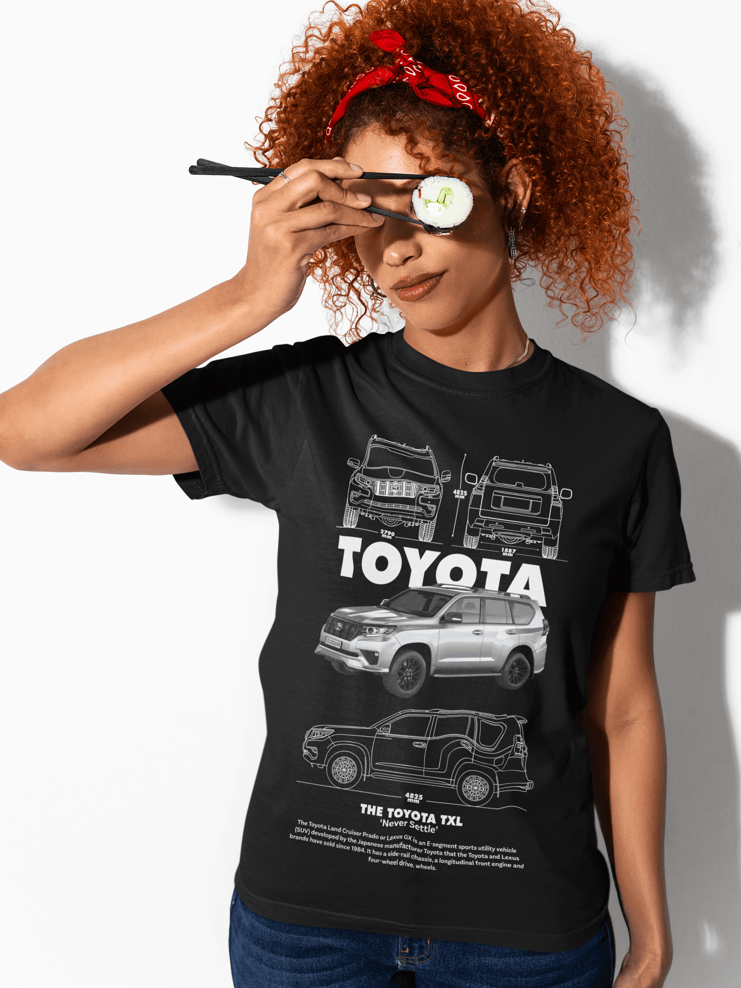 Toyota Land Cruiser TXL Blueprint Graphic T-Shirt