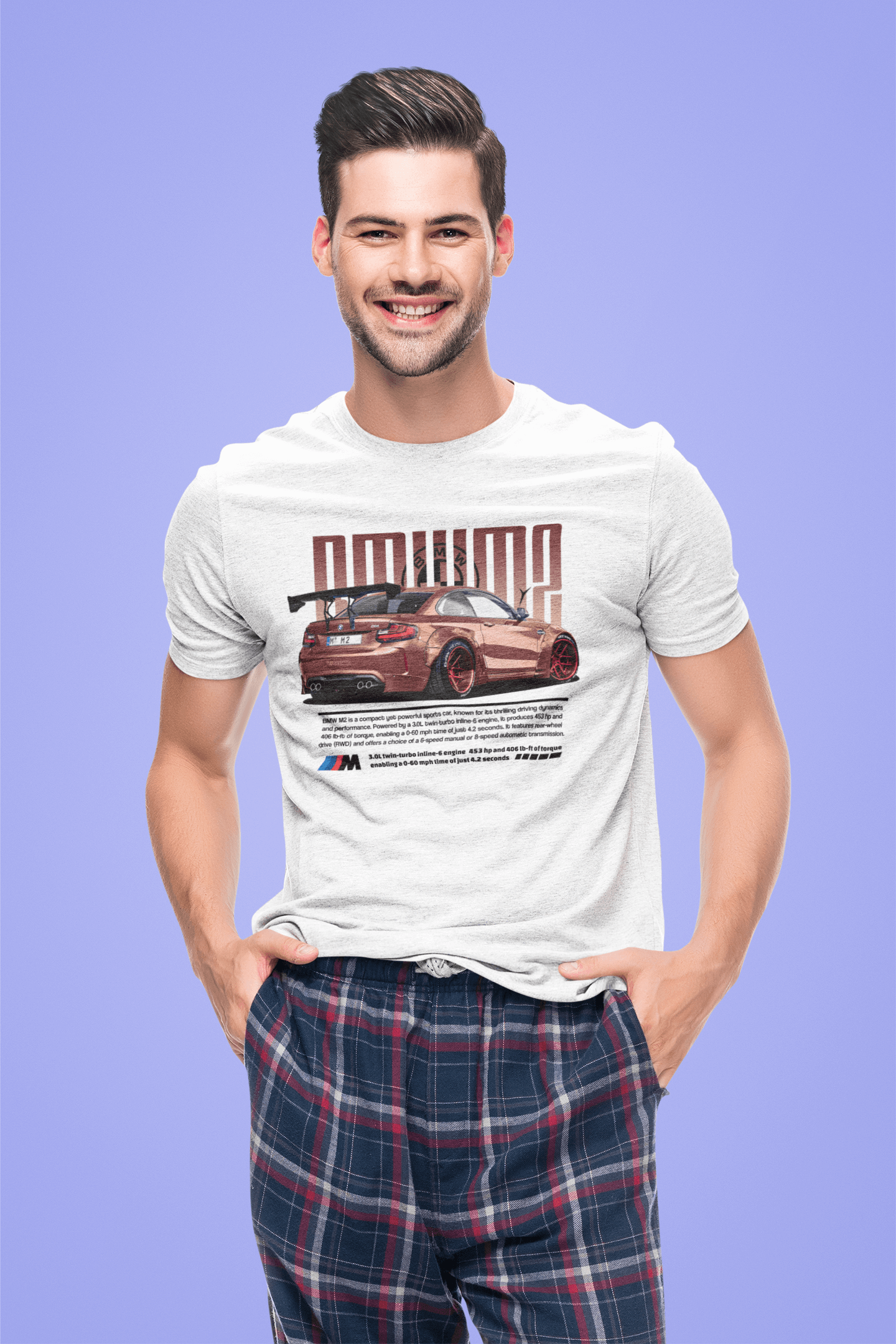 T-shirt graphique personnalisé BMW M2 Performance - Poster « Pocket Rocket » personnalisé 