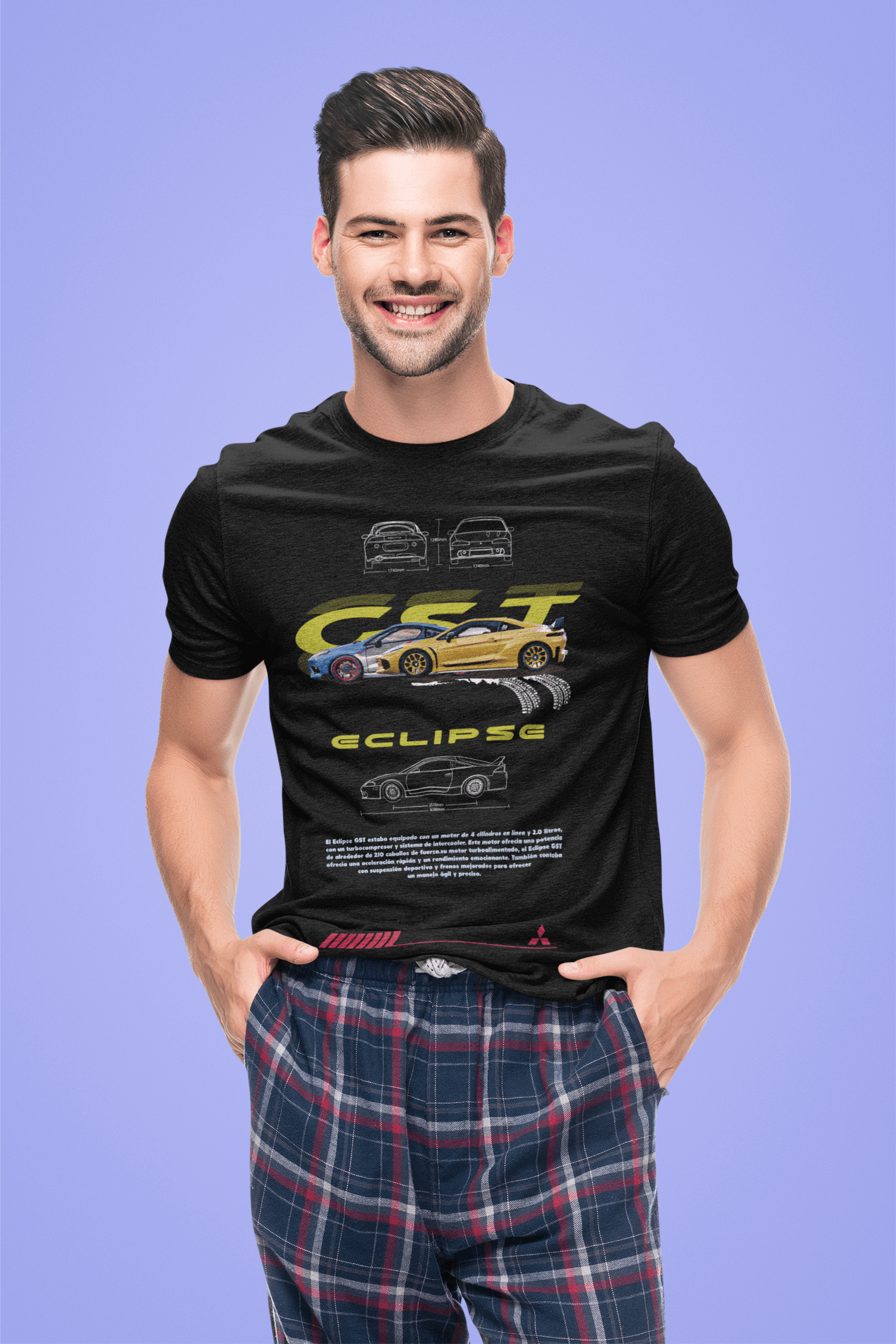 Mitsubishi Eclipse GST Graphic T-Shirt — Blueprint Style