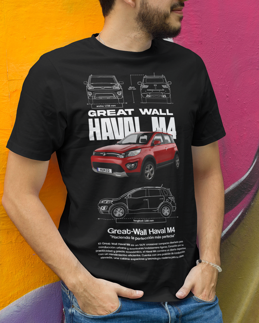Great Wall Haval M4 Graphic T-Shirt — Photo & Line Sketch