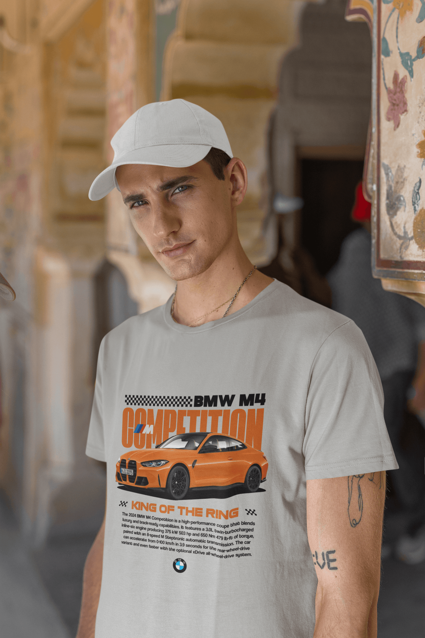 BMW M4 Competition Custom Graphic Tee - Personalized G82 Performance Blueprint Shirt