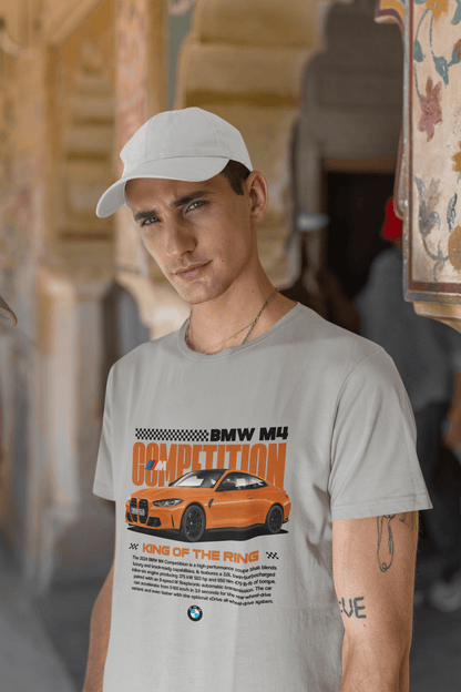 BMW M4 Competition Custom Graphic Tee - Personalized G82 Performance Blueprint Shirt