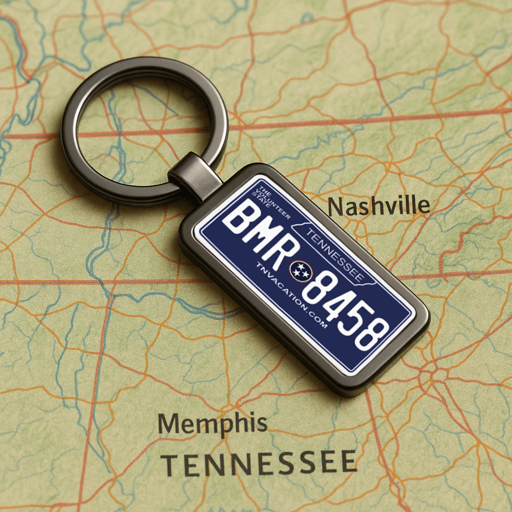 Personalized Tennessee License Plate Keychain