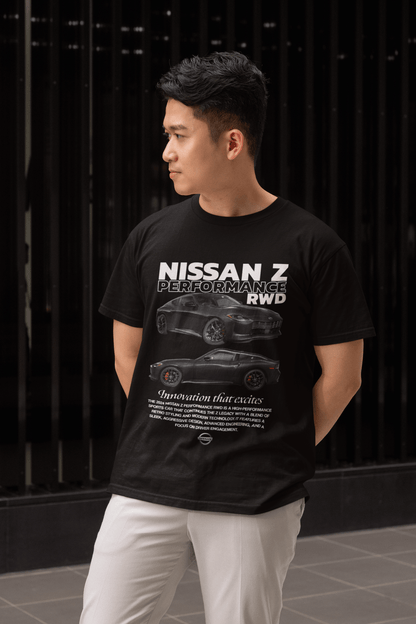 Nissan Z Performance RWD Graphic T-Shirt — Dual View Poster Design