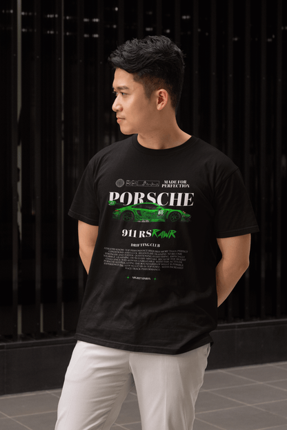 Porsche 911 GT3 RS "RAWR" Graphic T-Shirt — Night Racing Poster