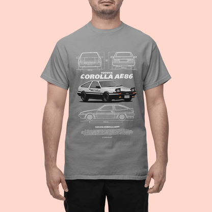 Toyota Corolla AE86 Graphic T-Shirt — Drift Blueprint