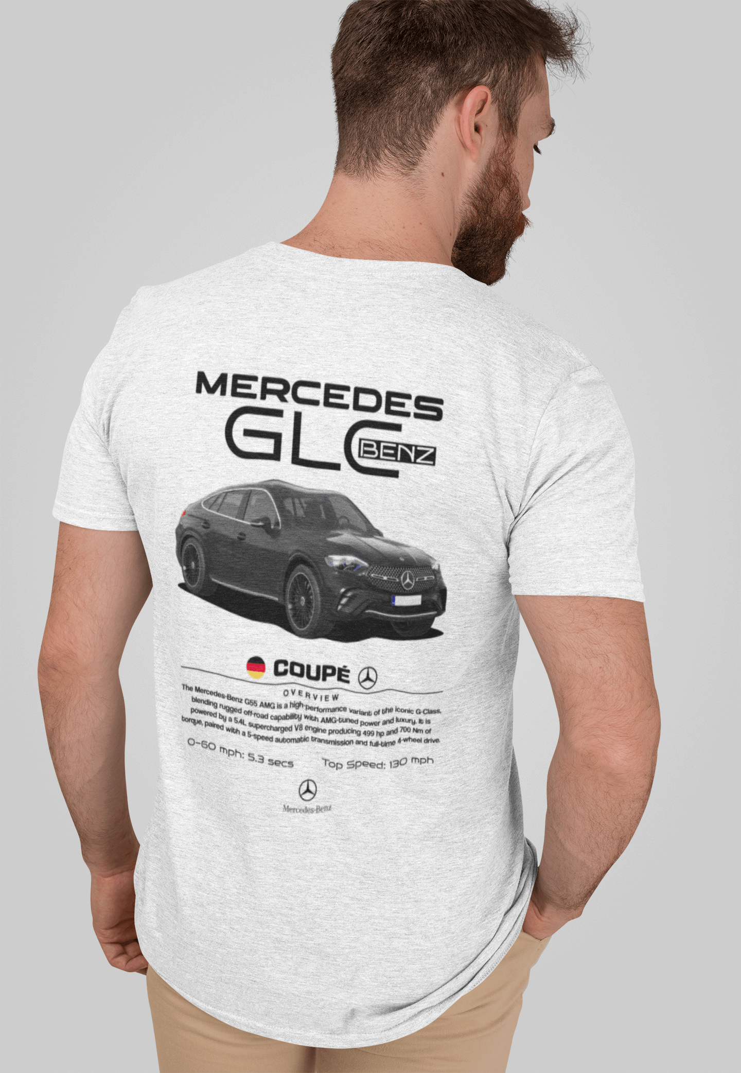 Mercedes-Benz GLC Coupé AMG Graphic T-Shirt — Racing Poster Artwork