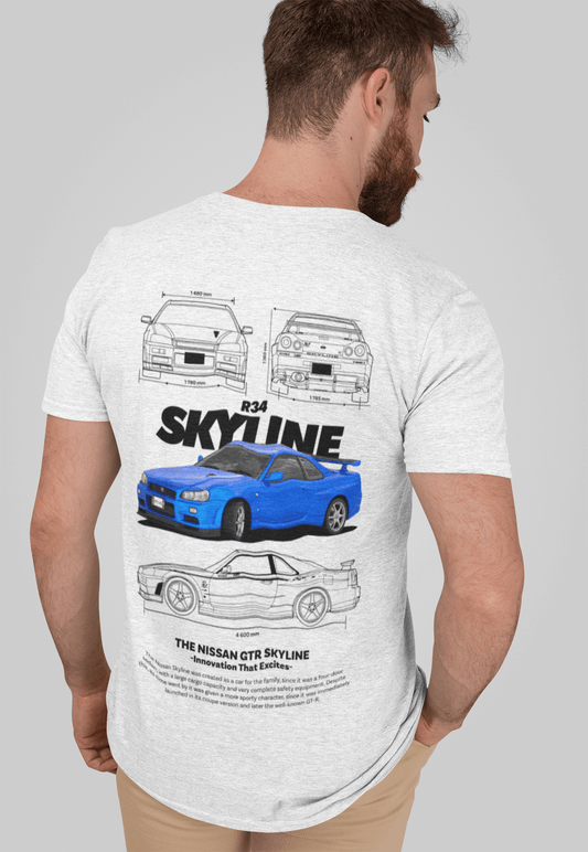 Nissan Skyline R34 GT-R Graphic T-Shirt — Blueprint JDM Legend