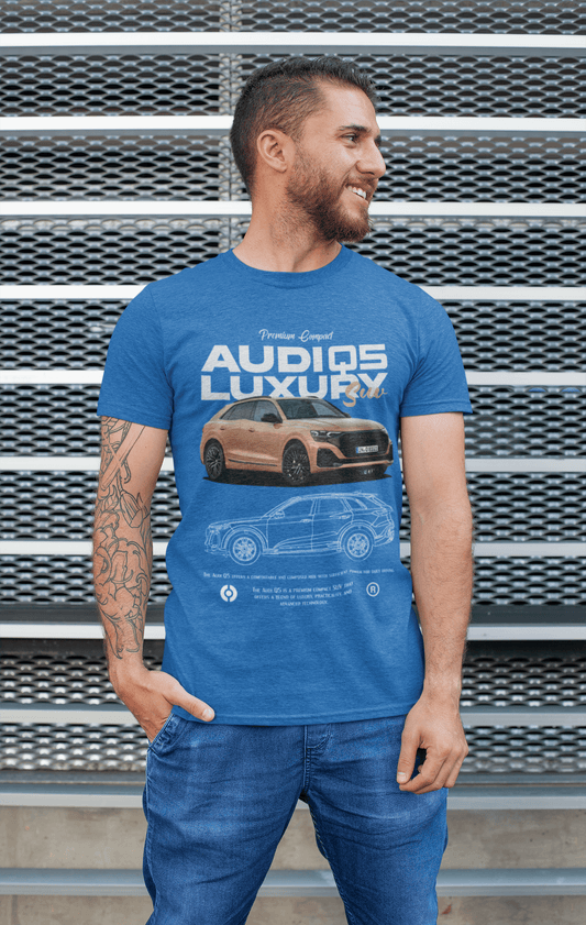 Audi Q5 Graphic T-Shirt — Blueprint + Photo