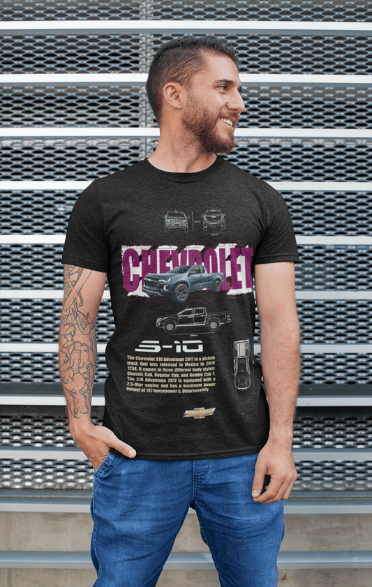 Chevrolet S-10 Graphic T-Shirt - Photo & Line Sketch
