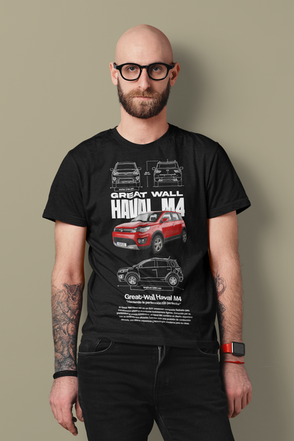 Great Wall Haval M4 Graphic T-Shirt — Photo & Line Sketch