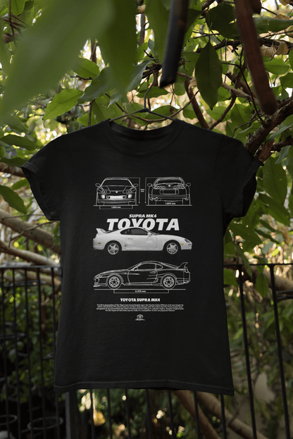Toyota Supra MK4 Blueprint Spec Sheet Graphic T-Shirt