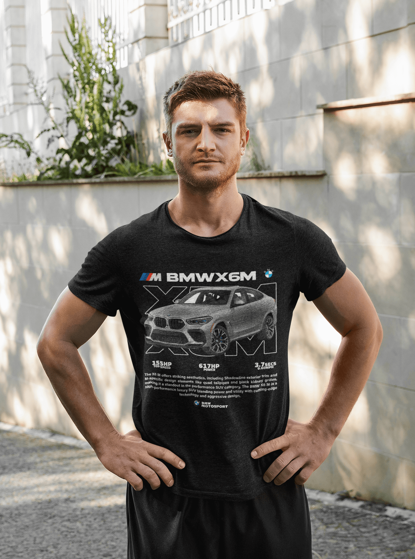 BMW X6M Performance Custom Graphic Tee - Personalized Luxury SUV Blueprint Shirt