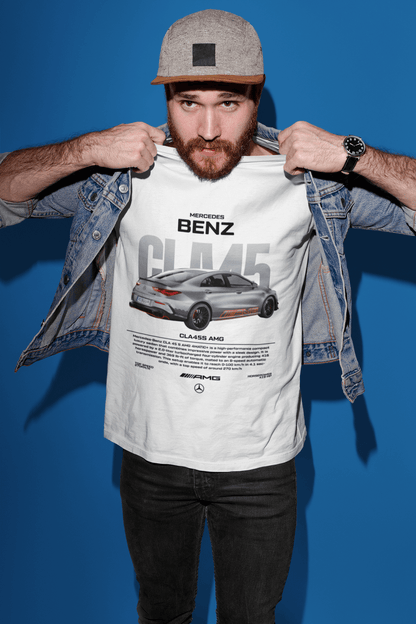 Mercedes‑Benz CLA 45 S AMG Graphic T‑Shirt — Racing Poster Artwork