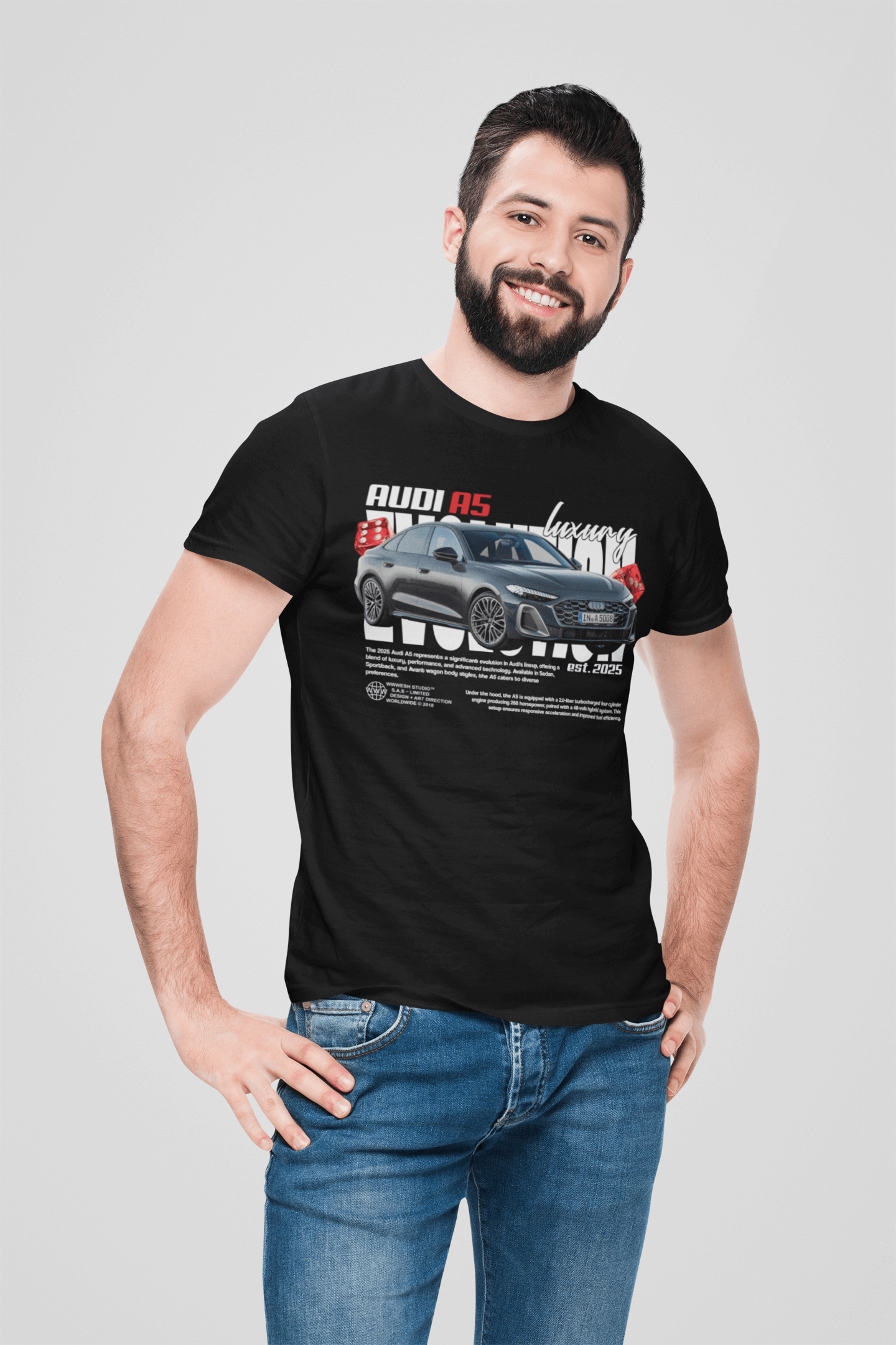 Audi A5 Luxury Graphic T‑Shirt — 2025 Design