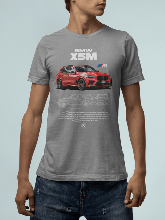 BMW X5 M Graphic T‑Shirt - Photo & Line Diagram