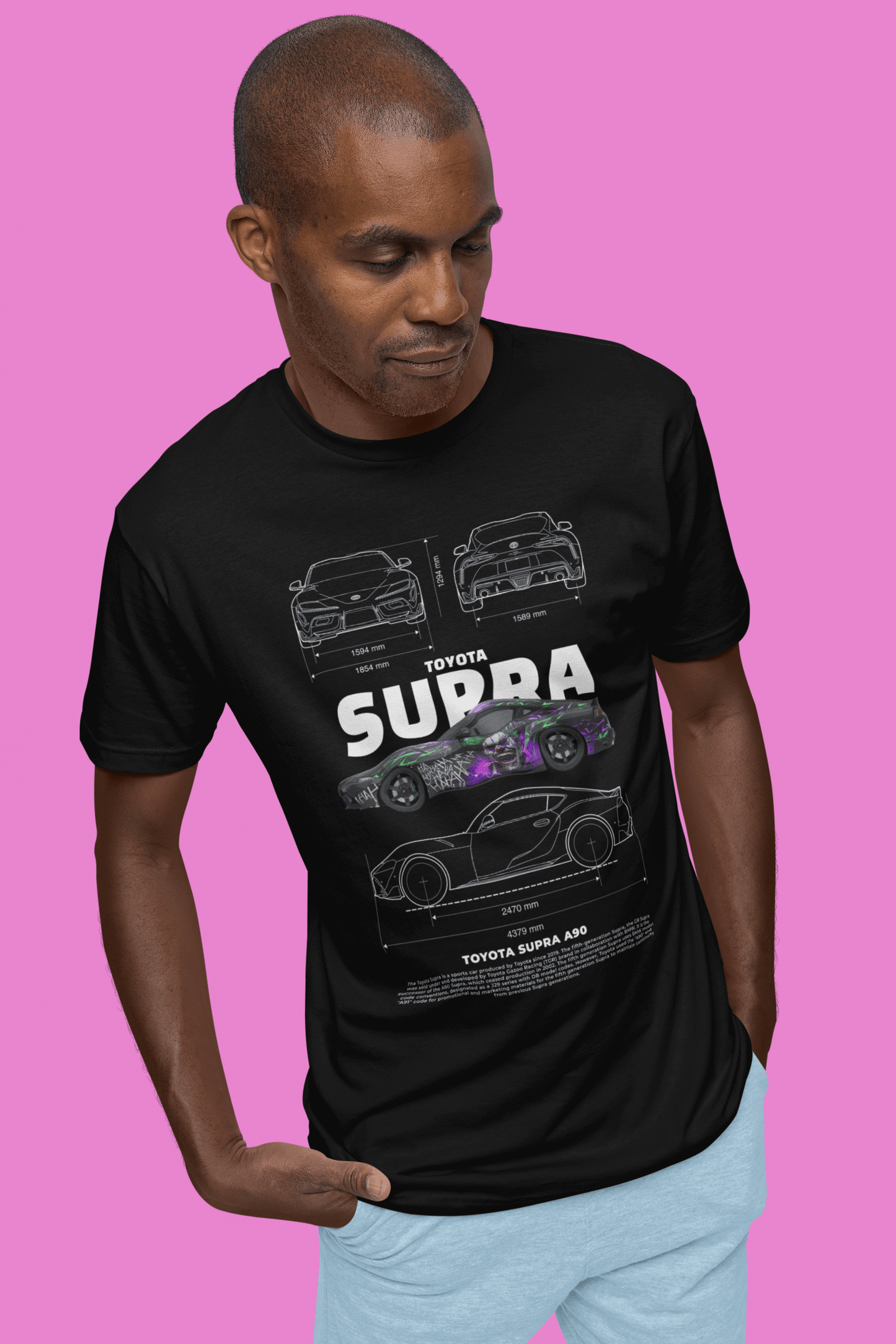 Toyota Supra A90 Graphic T-Shirt — Graffiti Blueprint