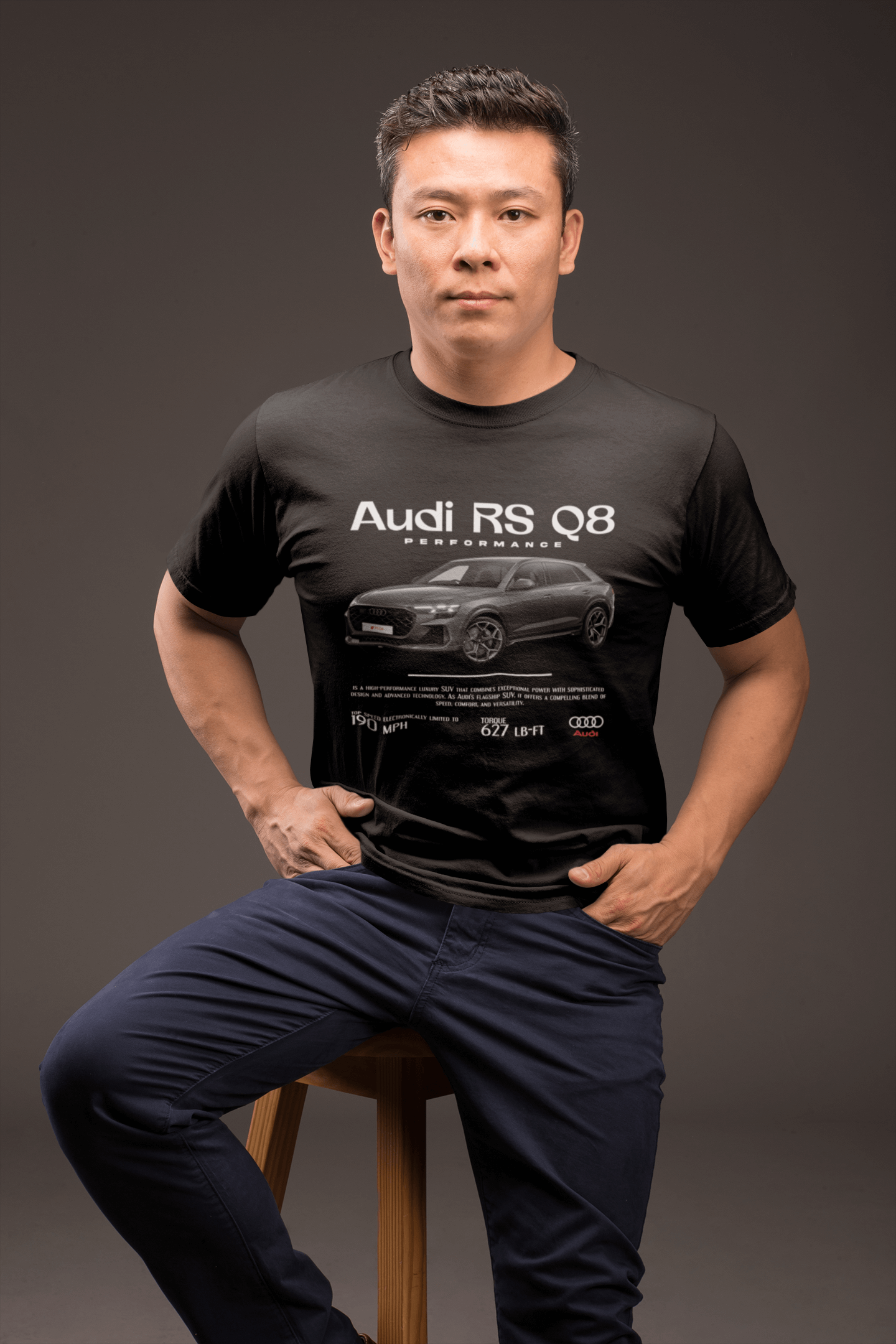 Audi RS Q8 Graphic T‑Shirt — Performance Poster Artwork