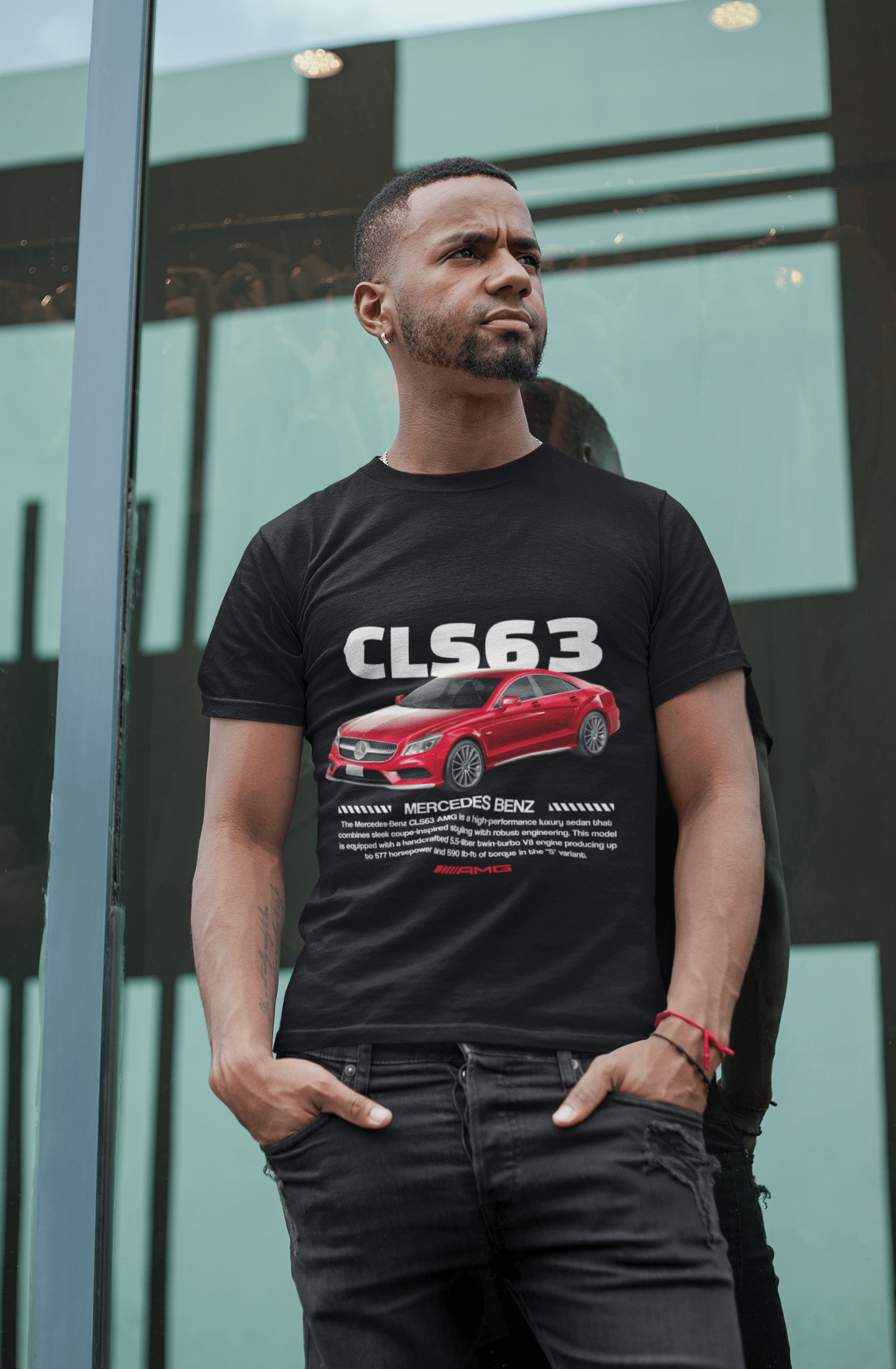 Mercedes-Benz CLS63 AMG Graphic T-Shirt — Racing Poster Artwork