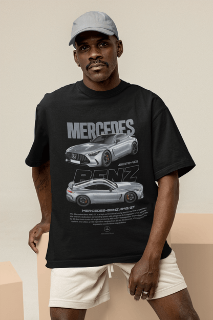 Mercedes-Benz AMG GT Graphic T-Shirt — Dual View Photo & Typography