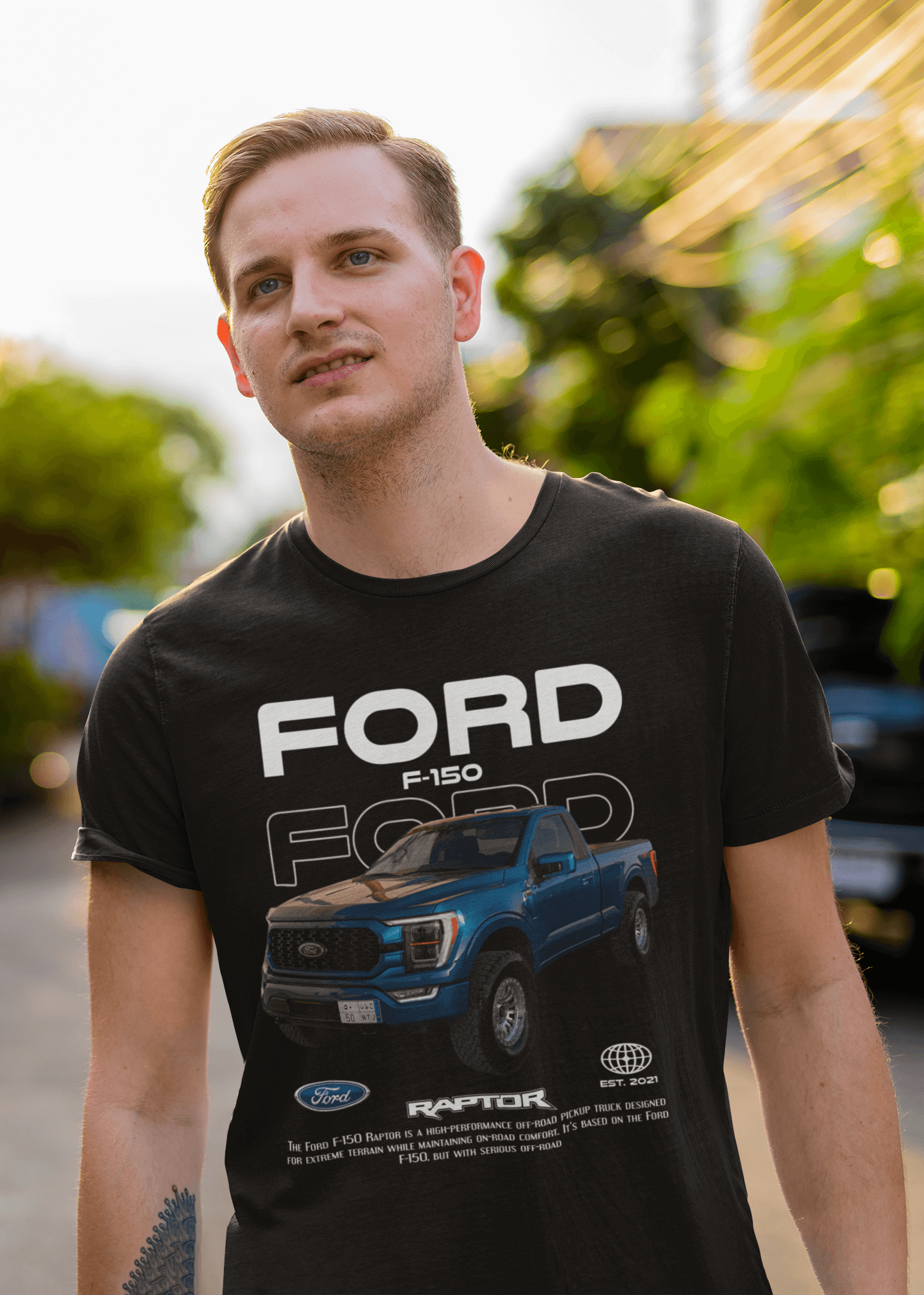 Ford F‑150 Raptor Graphic T-Shirt — Off‑Road Poster