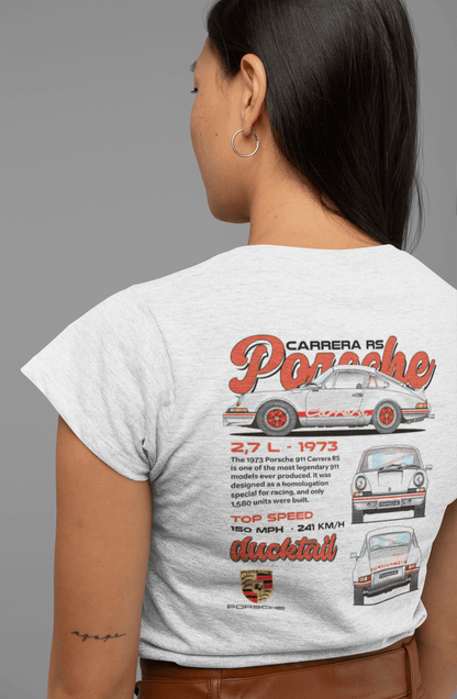 Porsche 911 Carrera RS 2.7 (1973) Graphic T-Shirt — Vintage Ad Style