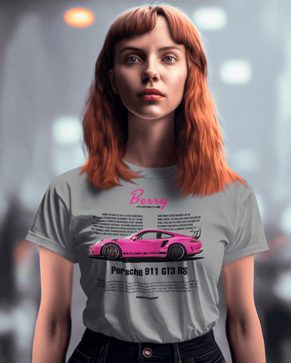 Porsche 911 GT3 RS Berry Edition Graphic Tee — Pink Performance Poster