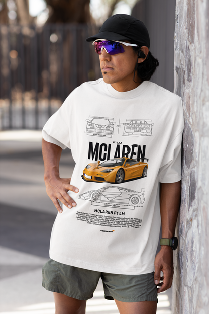 McLaren F1 LM Graphic T-Shirt — Photo & Line Sketch