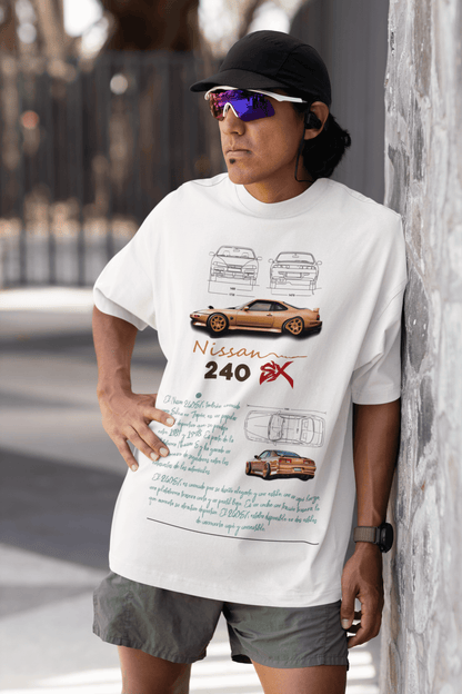 Nissan 240SX S13 Gold Graphic T-Shirt — JDM Blueprint Street Style