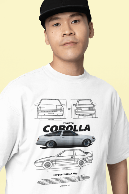 Toyota Corolla AE86 Graphic T-Shirt — Classic Blueprint