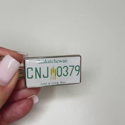 Saskatchewan Custom License Plate Keychain