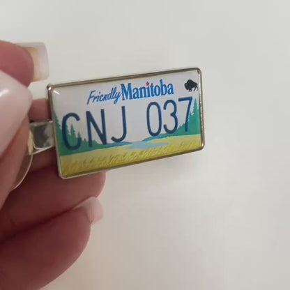 Manitoba Custom License Plate Keychain