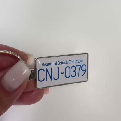 British Columbia Custom License Plate Keychain