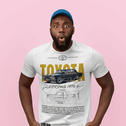 Toyota Corona 1970 Graphic T-Shirt — Blueprint Style
