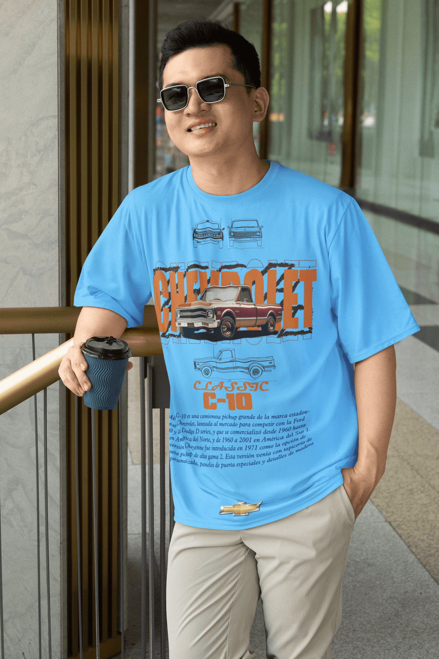 Custom Chevrolet C-10 Classic Technical Poster Tee - Personalized Vintage Truck Graphic Shirt