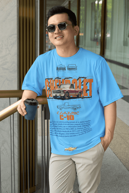 Custom Chevrolet C-10 Classic Technical Poster Tee - Personalized Vintage Truck Graphic Shirt