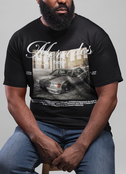 Mercedes-Benz 190E Evo II Graphic T-Shirt — Photo Poster (Silver)