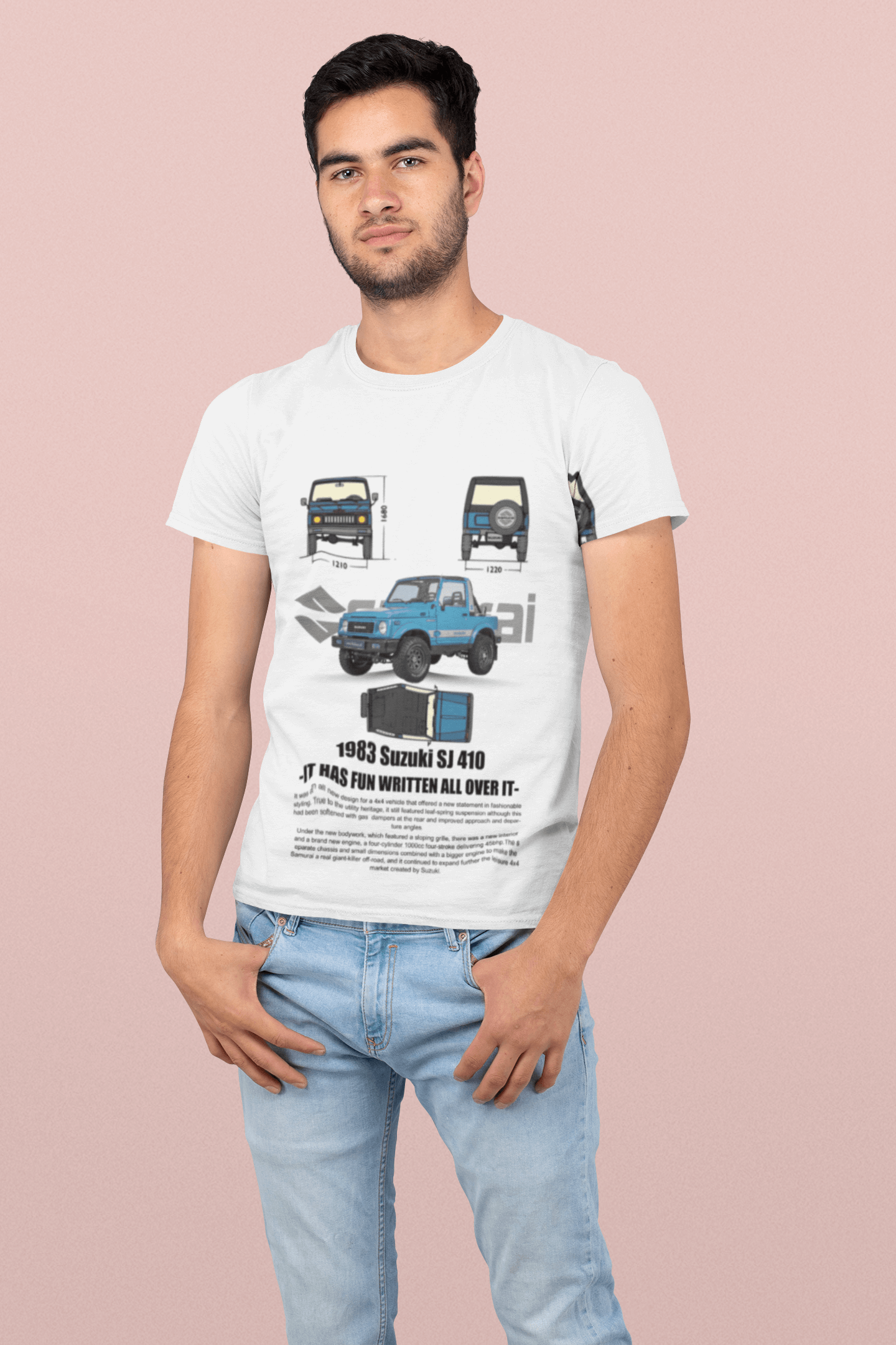 1983 Suzuki SJ 410 Graphic Tee — Blueprint Off-Road Fun Poster