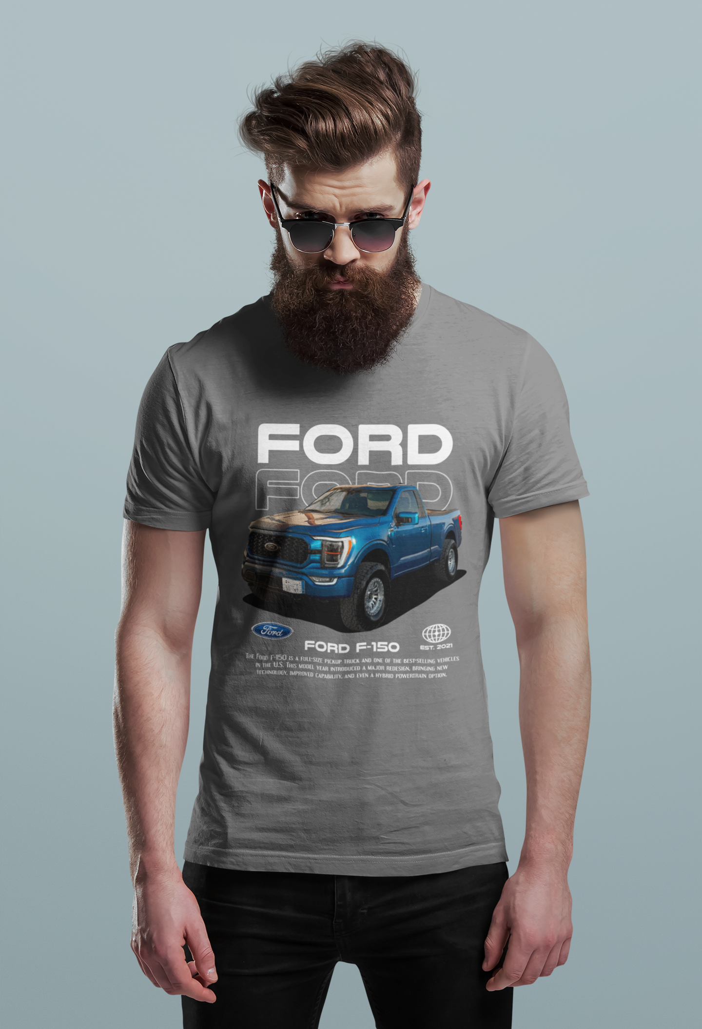 Ford F‑150 Pickup Graphic T‑Shirt — Photo Poster Artwork