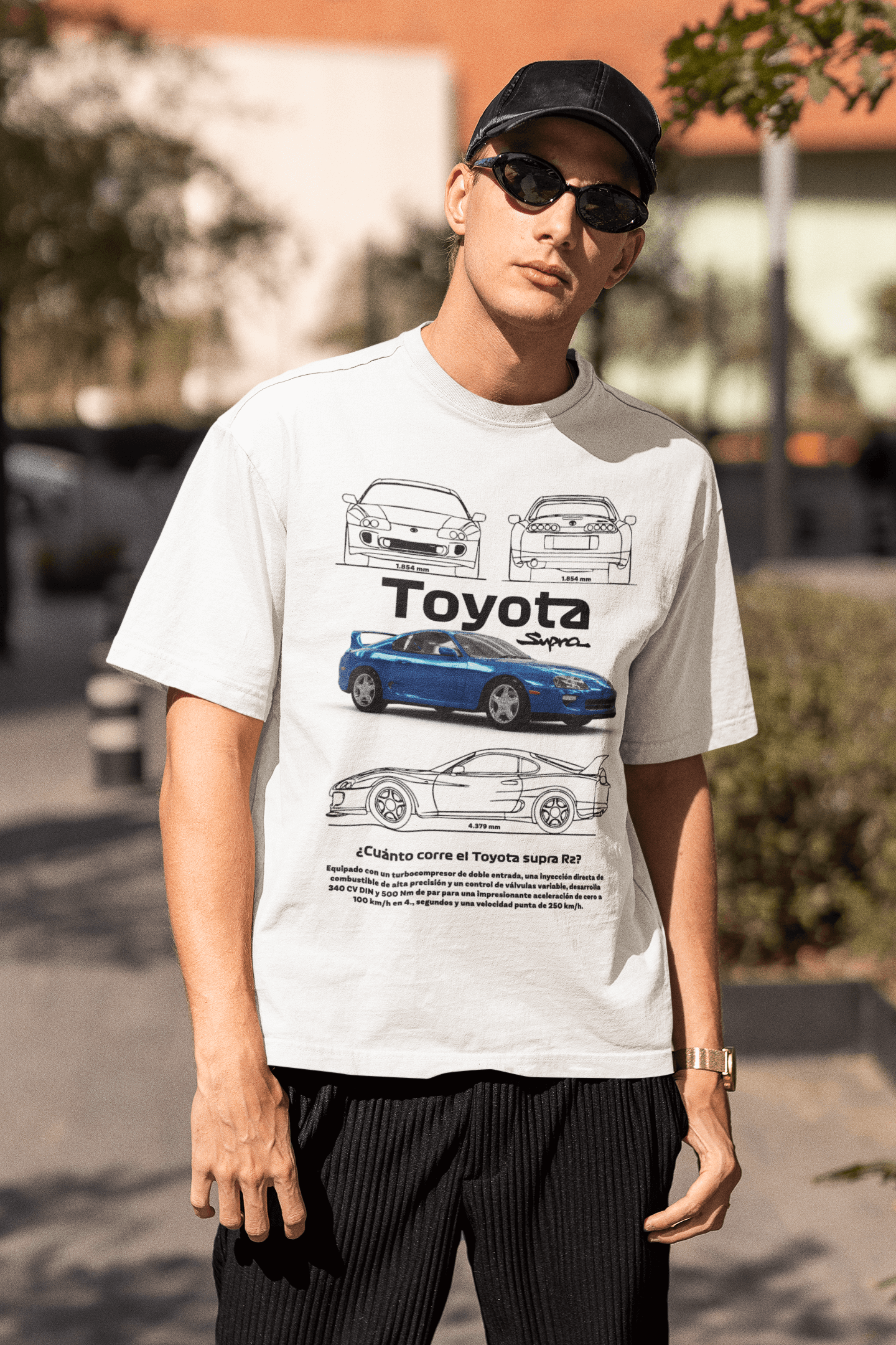 Toyota Supra RZ MK4 Graphic T-Shirt — Blueprint Poster